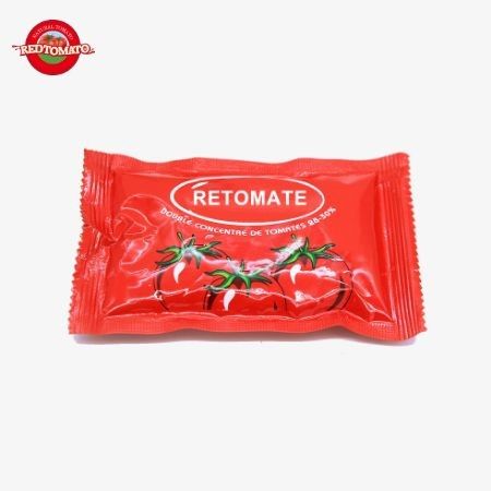 Zoete en zure ketchup, 18 gram pure natuurlijke tomatenzakjes voor de saus.
