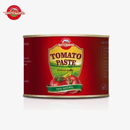 Gemakkelijk en handig 70 gram blikje van gebruiksvriendelijke zoete en pittige tomatenpasta