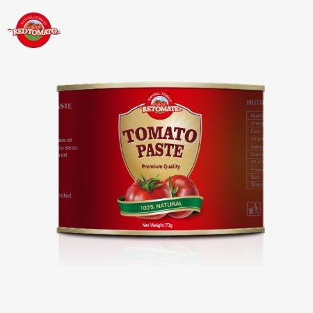Premium ingeblikte tomatenconcentraat in 70 g blik met gebruiksvriendelijk open deksel