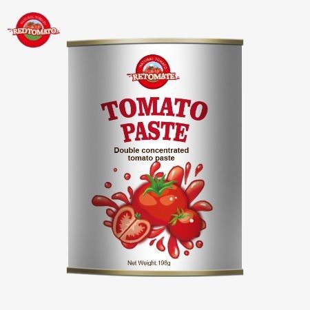 198 gram voldoet aan ISO HACCP en BRC normen evenals FDA productie normen De ingeblikte tomatenpasta
