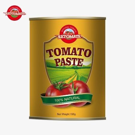 De 198 g tomatenpasta in blik is in overeenstemming met ISO HACCP en BRC voedsel FDA