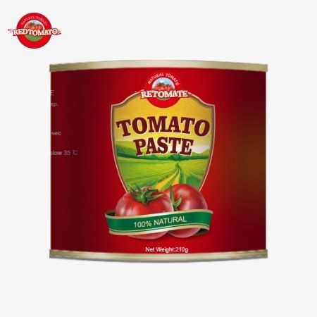 Deze 210g tomatenpasta is geproduceerd in overeenstemming met ISO, HACCP BRC en FDA productie normen