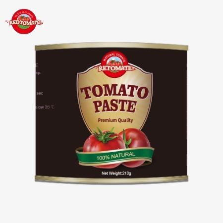 210 g tomatenpasta die we leveren voldoet aan de voedselveiligheid FDA wereldwijd erkende ISO HACCP en BRC