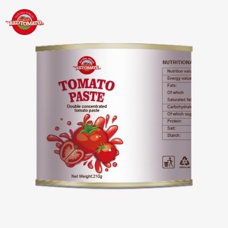 210 g ingeblikte tomatenpasta voldoet aan de productiestandaarden van ISO HACCP BRC FDA