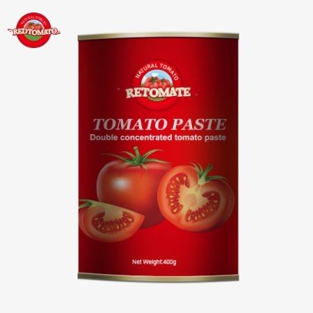 400 g tomatenpasta voldoet aan de productiestandaarden van ISO, HACCP BRC en FDA richtlijnen