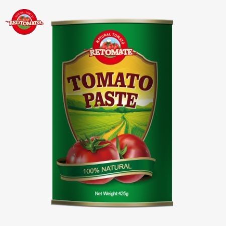 De 425 g tomatenpasta voldoet aan de wereldwijde normen van ISO HACCP BRC en FDA.