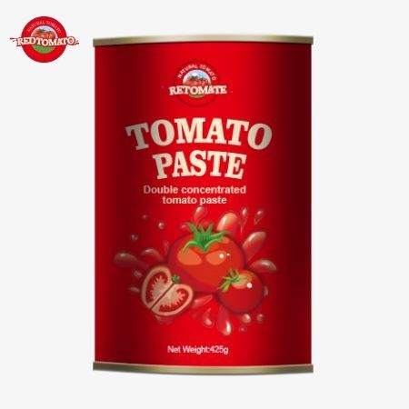 De 425 g tomatenpasta in blik De wereldwijde normen die zijn vastgesteld door ISO HACCP BRC en FDA-voorschriften