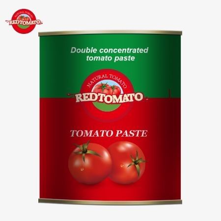 800 g ingeblikte tomatenpasta voldoet aan de wereldwijde normen van ISO HACCP BRC en FDA-voorschriften