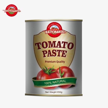 Dubbele geconcentreerde tomatenpasta uit China, zonder additieven, heerlijk, gemakkelijk verpakt in 850g makkelijk open blikjes