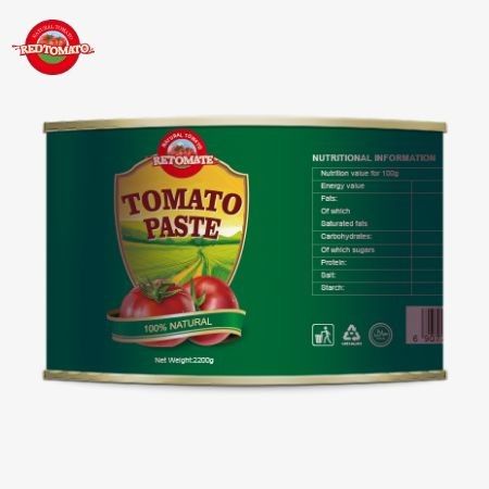 Hoge kwaliteit Halal Tomaten in blik 28-30% Concentreerde Tomatenpasta In 2200g Halal Afrikaanse Moslimkeuken