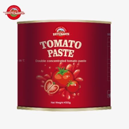 Hoge kwaliteit 2024 tomatenpasta, verpakt in 4500g bulk zakjes met een 28-30 Brix concentratie