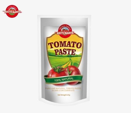 De 50g stand-up zak van tomatenpasta voldoet aan ISO HACCP en BRC normen die de naleving van de fabrieksprijs garanderen