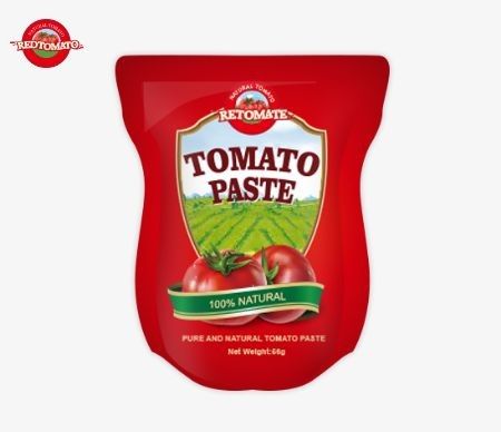 56 g Standsachet / Flat Pouch Tomato Paste Concentratie 28-30%/22-24%/18-20%