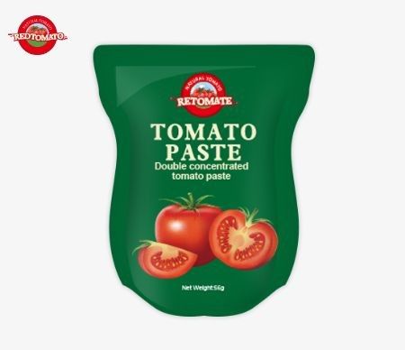 Groothandel stand-up sachet tomatenpasta, verkrijgbaar in 56g maten Biedt een puur product zonder toevoegingen