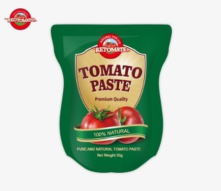 Groothandel stand-up sachet tomatenpasta verkrijgbaar in 56g maten Biedt een zuiver product zonder additieven