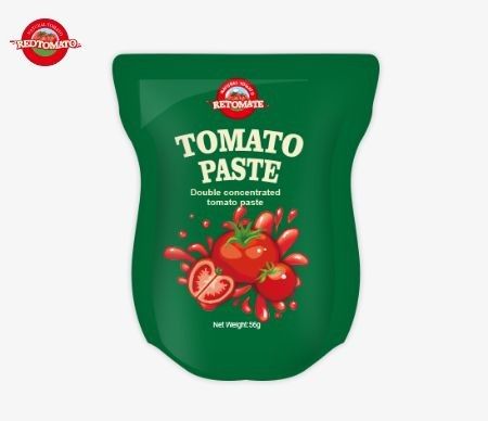 Groothandel stand-up sachet tomatenpasta, in 56g maten Biedt een puur product zonder toevoegingen