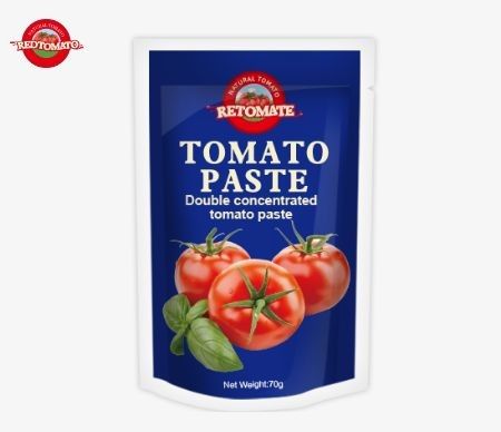 Fabrieksprijs Op maat gedrukte stand-up zak 70g tomatenpasta zak voedselverpakking zak