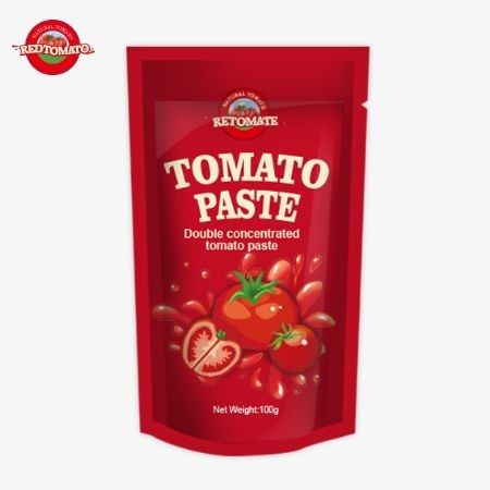 Tomatenpasta 100% zuiverheid in stand-up sachet Tomatenpasta met 100g maten