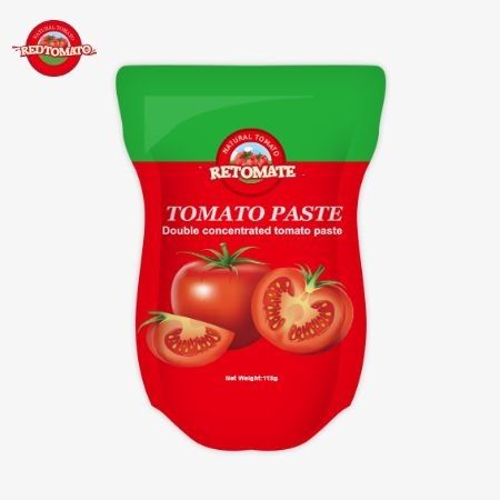 Tomatenpasta fabriek produceert 113g stand-up zakjes in overeenstemming met ISO HACCP BRC en FDA productie normen