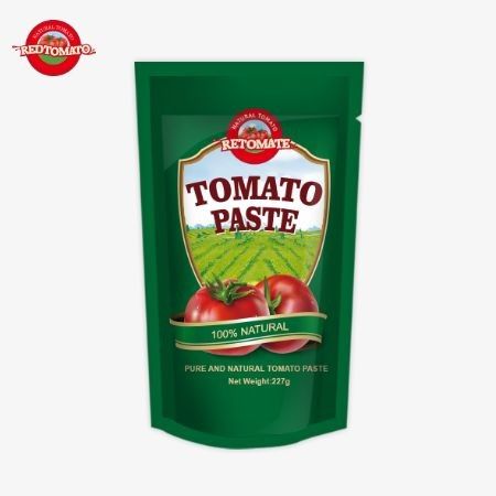 ISO Pouch Tomato Paste 227g Double Concentrated Tomato Paste met een zuiverheid van 30% tot 100%