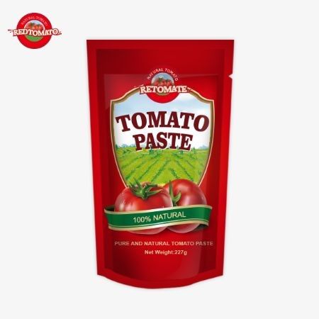 ISO Pouch Tomato Paste 227g Double Concentrated Tomato Paste met zuiverheidsniveaus variërend van 30% tot 100%