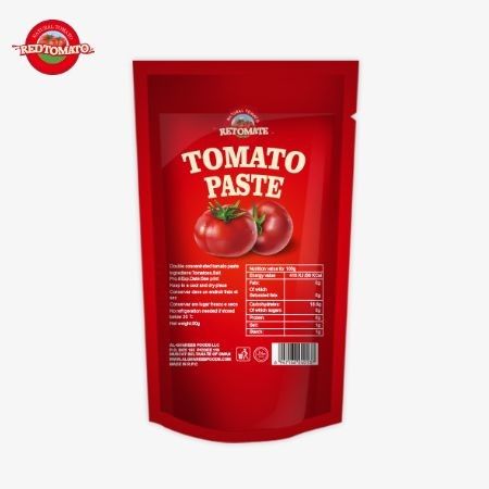 ISO Pouch Tomato Paste 227g Double Concentrated Tomato Paste met een zuiverheid van 30% tot 100%