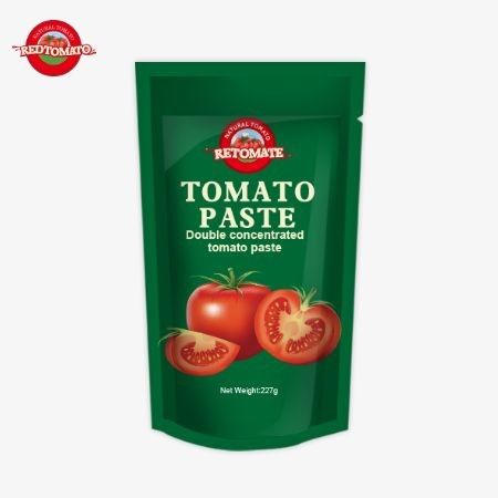 ISO Pouch Tomato Paste 227g Double Concentrated Tomato Paste met een zuiverheid van 30% tot 100%