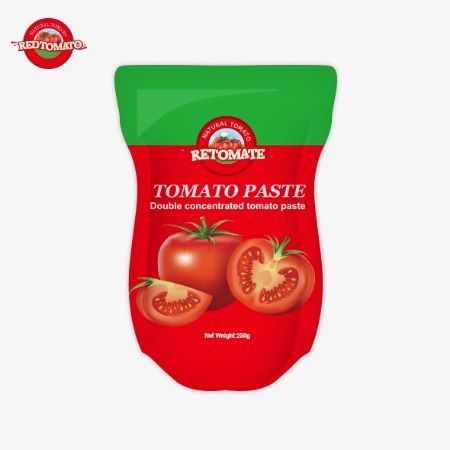 250 g zoete en zure tomatenpasta in een stand-up zak, met 30%-100% zuiverheid