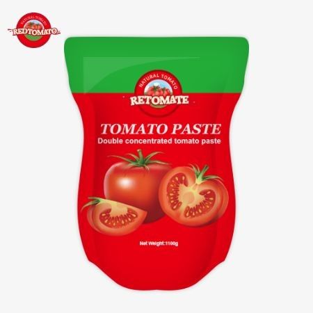 1100 g stand-up zakje tomatenpasta voldoet aan ISO HACCP en BRC normen voor de naleving van de fabrieksprijs
