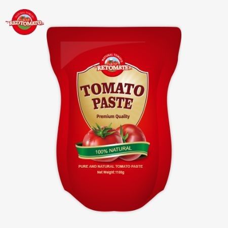 1100 g stand-up zakje tomatenpasta voldoet aan ISO HACCP en BRC normen voor de naleving van de fabrieksprijs