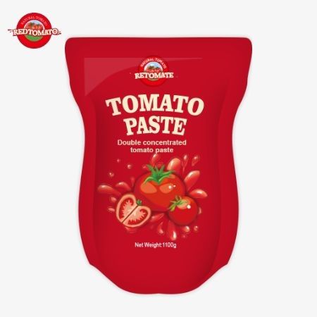 De 1100 g stand-up zak tomatenpasta voldoet aan ISO HACCP en BRC normen voor fabrieksprijzen