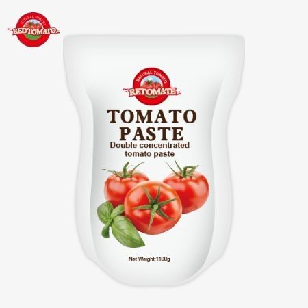 1100 g stand-up zak van tomatenpasta voldoet aan ISO HACCP, en BRC normen voor de naleving van de fabrieksprijs
