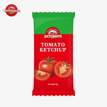 10 gram ketchup met zoete en zure smaak en pure natuurlijke smaak.