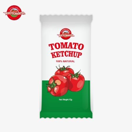 Een zak ketchup van 10 gram tomaten biedt een zoete smaak gemaakt van natuurlijke ingrediënten, verkrijgbaar tegen fabrieksprijs