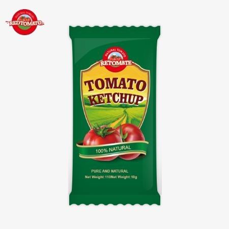 10 gram tomatenketchup geeft een zoete en rijke smaak met natuurlijke ingrediënten, die tegen fabrieksprijs worden aangeboden