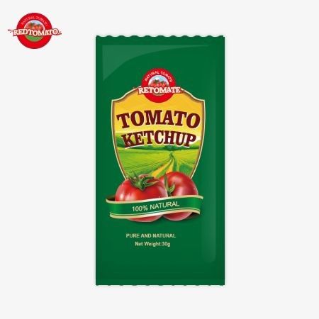 30g OEM Tomato Ketchup Sachet met Pure Natural Flavor Voldoet aan ISO HACCP BRC en FDA normen voor kwaliteit en veiligheid