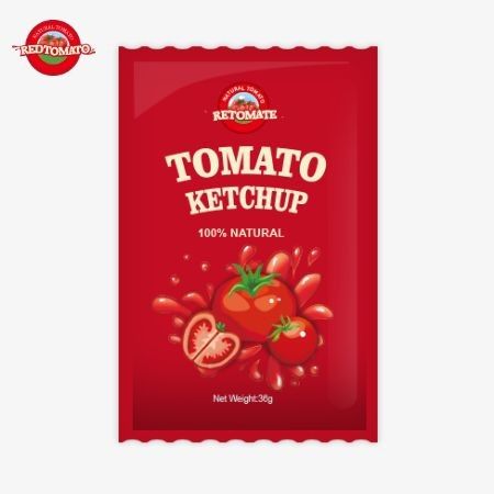 36g OEM Tomato Ketchup Sachet met Pure Natural Flavor Voldoet aan ISO HACCP BRC En FDA Normen
