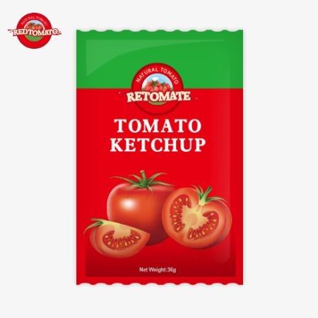 36 g OEM Tomato Ketchup Sak met pure natuurlijke smaak, voldoet aan ISO HACCP en FDA normen