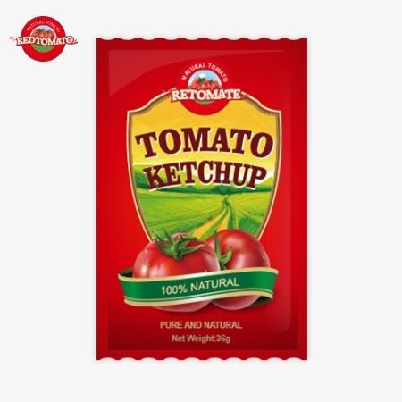 OEM 36g tomaten ketchup zak uit China Fabriek gemaakt met zuivere natuurlijke ingrediënten verkrijgbaar tegen fabrieksprijs
