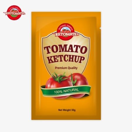 Fabrieksprijs 50g Sachet Ketchup biedt een handige, gebruiksvriendelijke verpakking voor plezierige consumptie