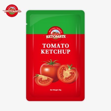 OEM 50g sachet ketchup biedt handige, gebruiksvriendelijke verpakking voor fabrieksprijs