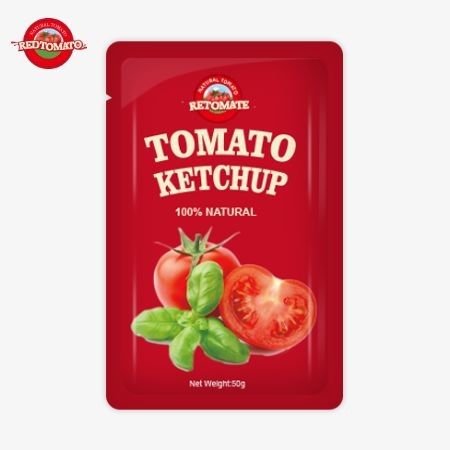 China van premium 50g ketchup zakjes, gecertificeerd door ISO HACCP en FDA Factory Price