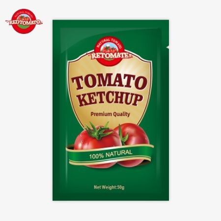 Premium 50g ketchup zakjes uit China gecertificeerd door ISO HACCP en FDA verkrijgbaar tegen fabrieksprijzen