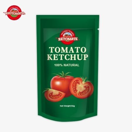 56 g ketchupzakjes met natuurlijke smaak OEM-standaard in overeenstemming met internationale productienormen