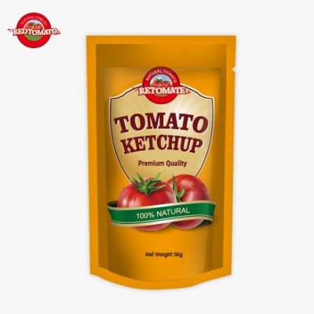Oorspronkelijke fabriek ISO Sachet Ketchup 56g biedt pure natuurlijke zoete en zure smaak