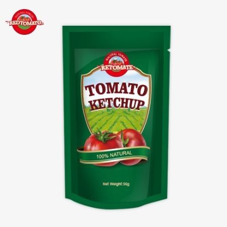 ISO-gecertificeerde Sachet Ketchup, 56 g, biedt een zuivere, natuurlijke zoete en zure smaak