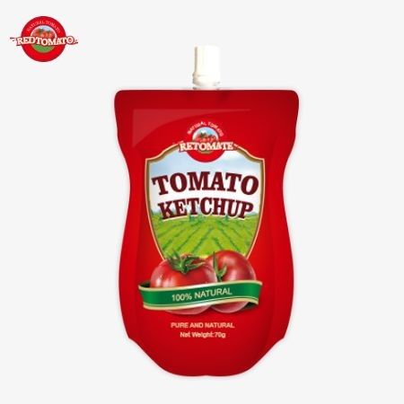 70g ketchup zak met een pure natuurlijke smaak handig en internationaal standaard is verkrijgbaar tegen een fabrieksprijs