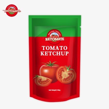 We produceren 140 gram ketchup zakjes die voldoen aan internationale normen en zijn verkrijgbaar tegen fabrieksprijzen