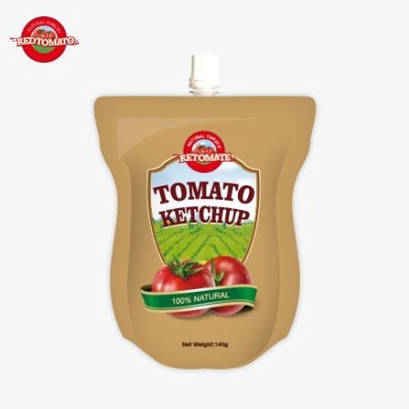 We bieden handige ketchupzakjes van 140 gram aan die voldoen aan internationale normen en verkrijgbaar zijn tegen fabrieksprijzen