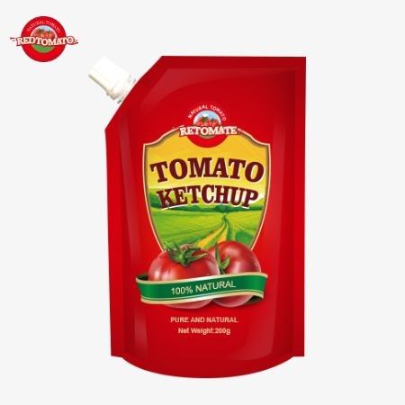 OEM 200g sachet ketchup met pure natuurlijke smaak, perfect voor China Factory Price